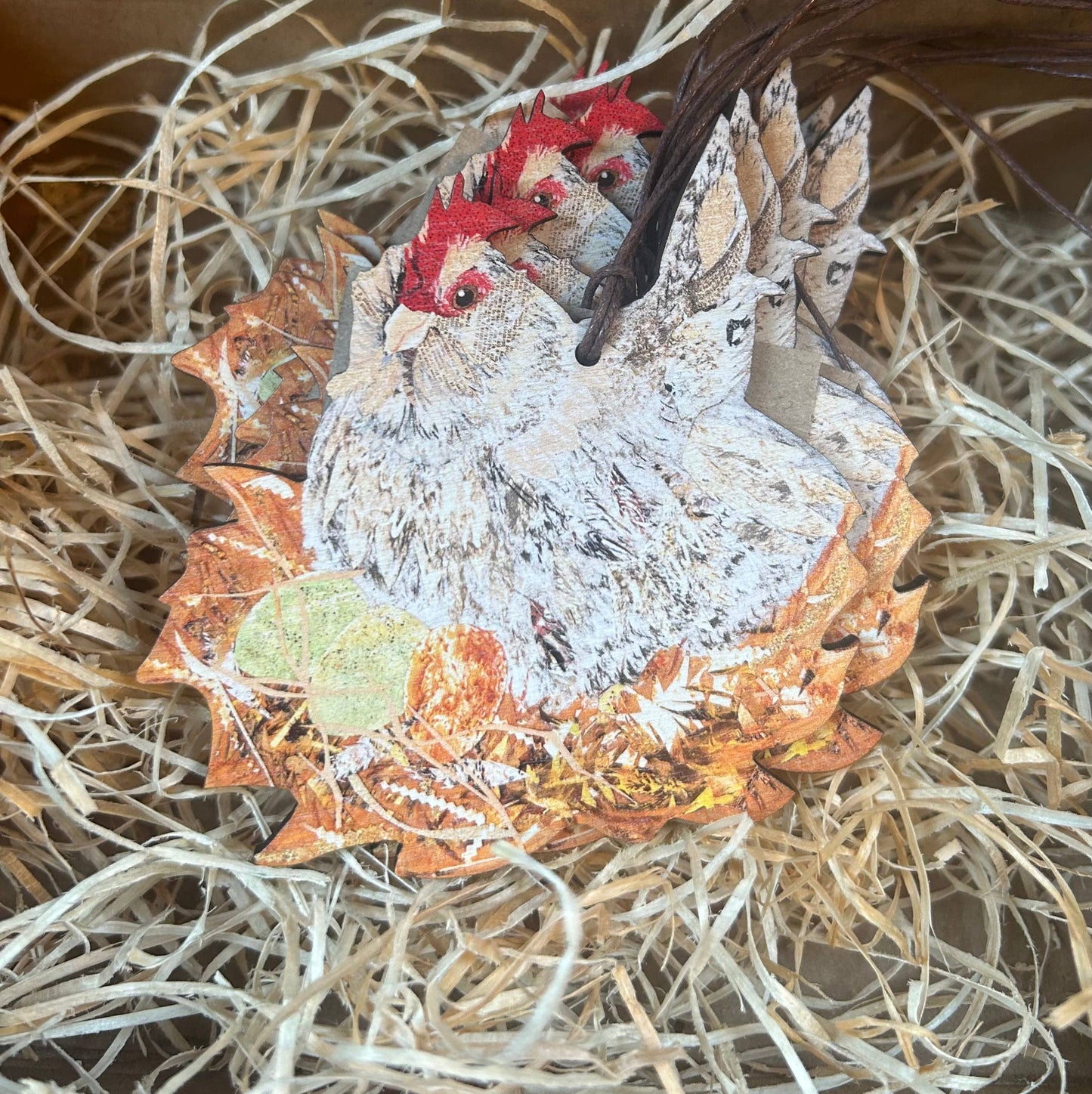 Spring Hen birch plywood decoration