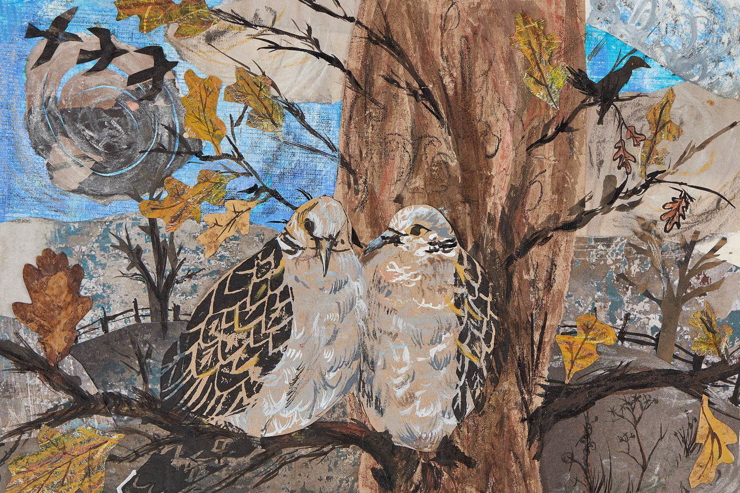 Turtle doves high gloss coaster