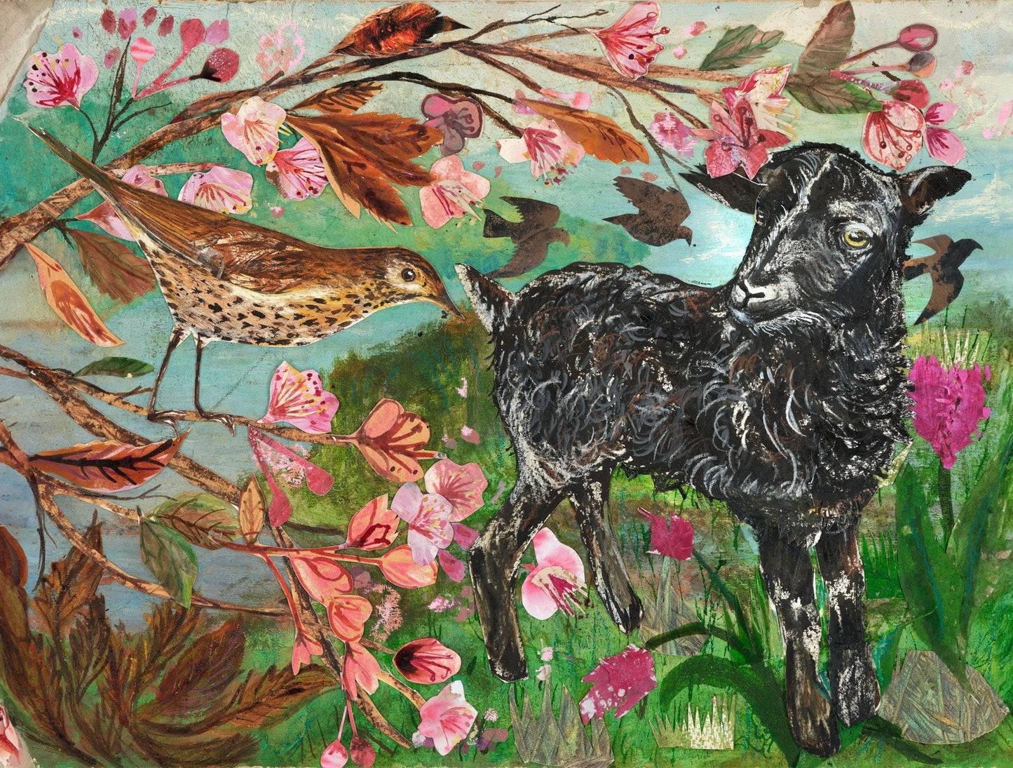 A6 Spring Lamb blank greeting card