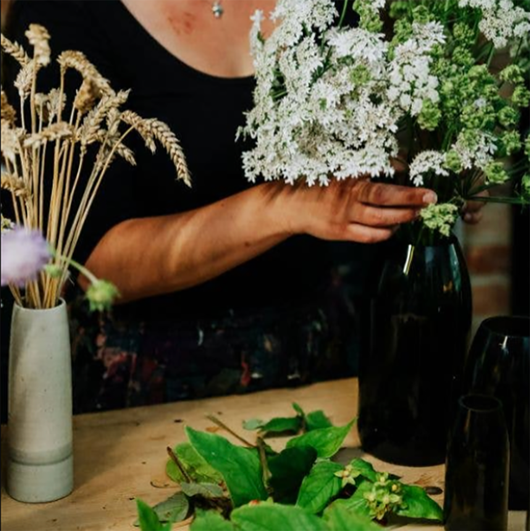 Curve Olive Recycled Glass Vase