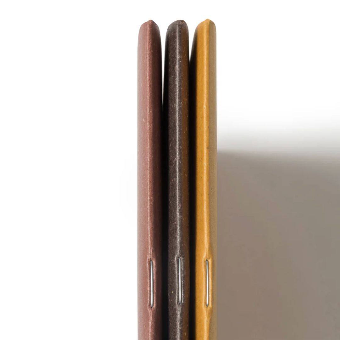 Set Of 3 Stitched Notebooks Made from Recycled Coffee Cup Paper and Re-Purposed Beer Waste