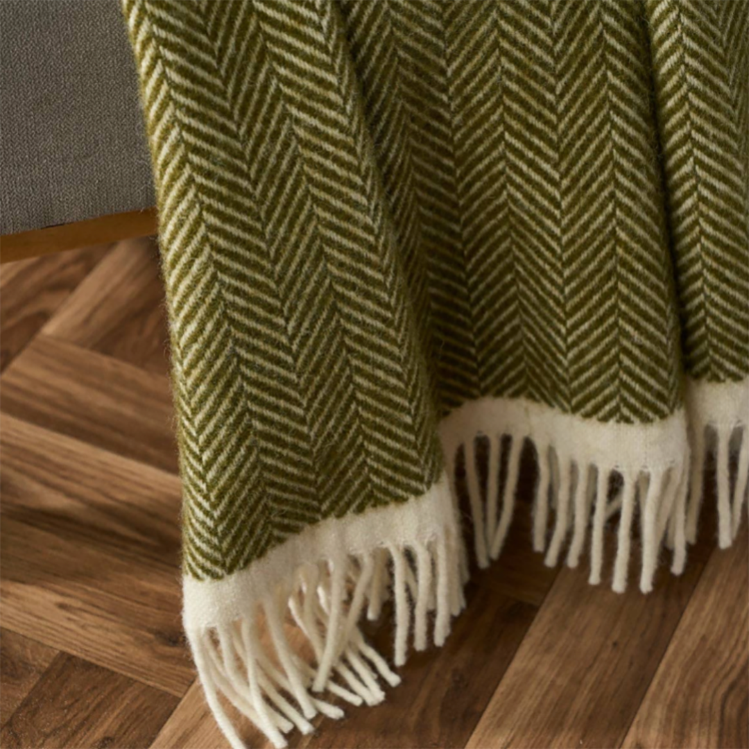 Clifton Herringbone Blanket: Blaise
