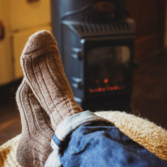 Sustainable UK-Made Alpaca Socks – Warm, Cosy & Ethical Footwear Fawn