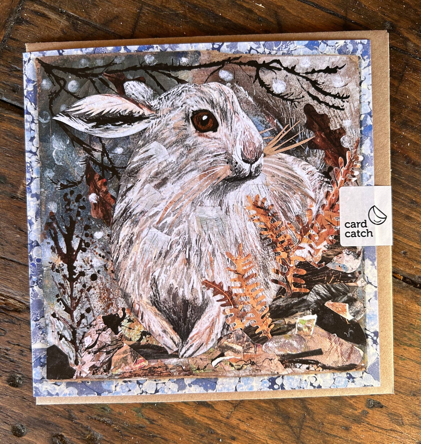 Winter Hare Recycled Greeting Card