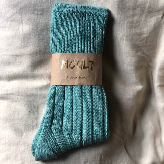 Sustainable UK-Made Alpaca Socks – Warm, Cosy & Ethical Footwear Teal