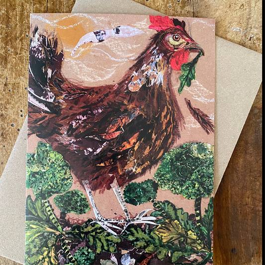 Broccoli patch recycled greeting card