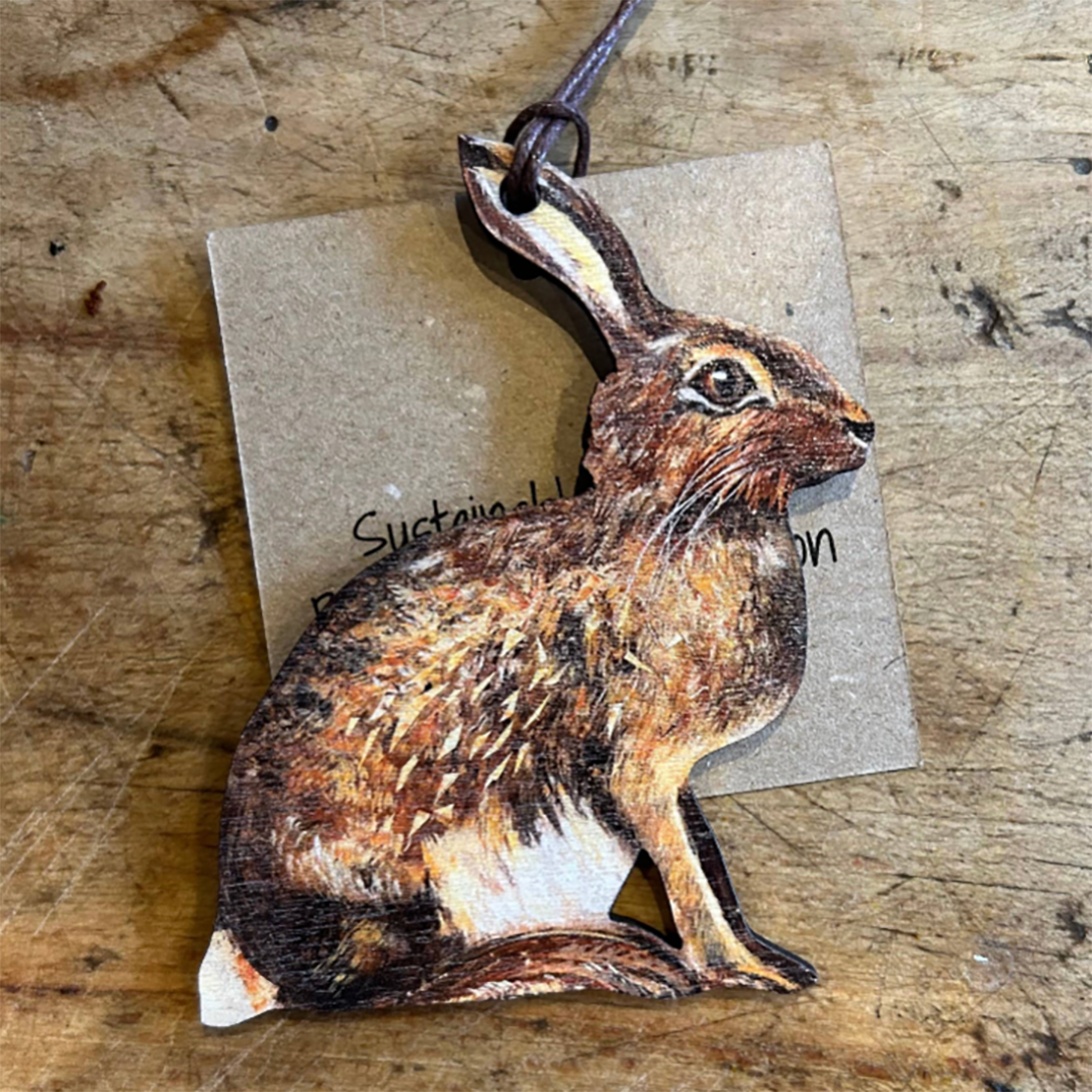 Country Christmas Brown Hare Decoration