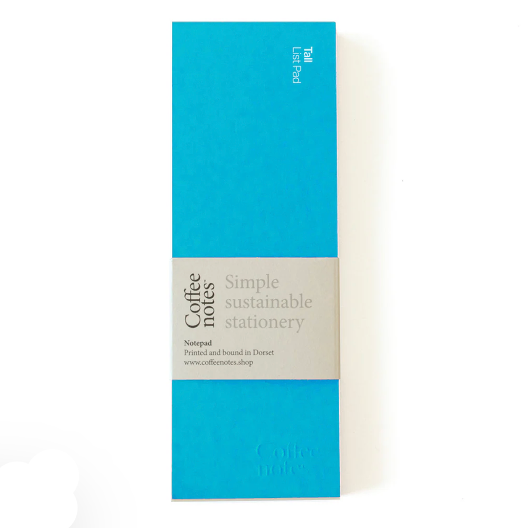 Deep Blue List Pad Made Sustainably In The UK From Recycled Coffee Cup paper