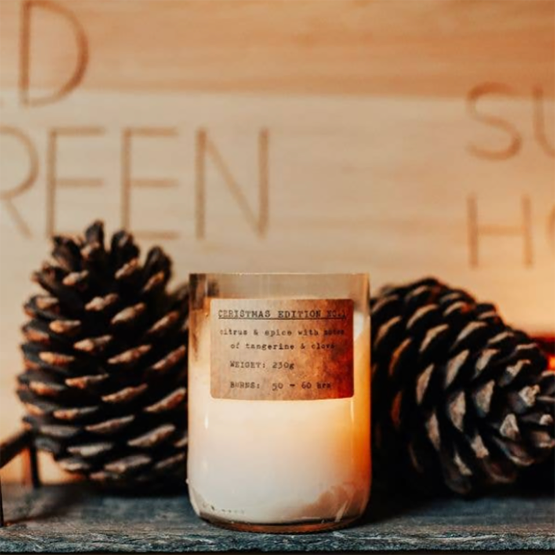 Large Christmas Candle - Air Glass