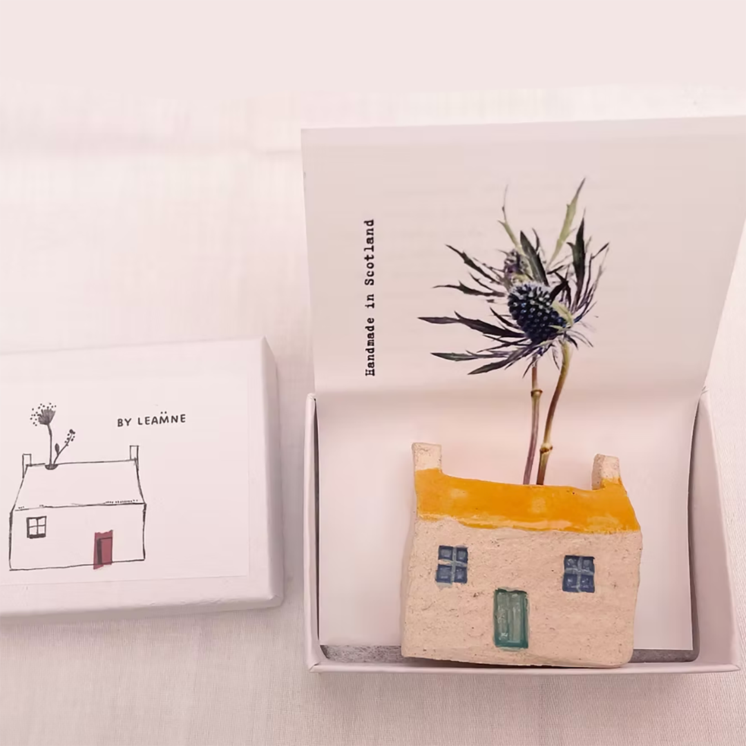 Tiny Ceramic House Vase by Leamne