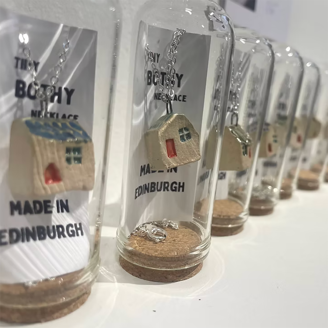 Scottish Bothy Ceramic Necklace by Leamne