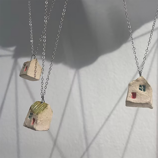 Scottish Bothy Ceramic Necklace by Leamne