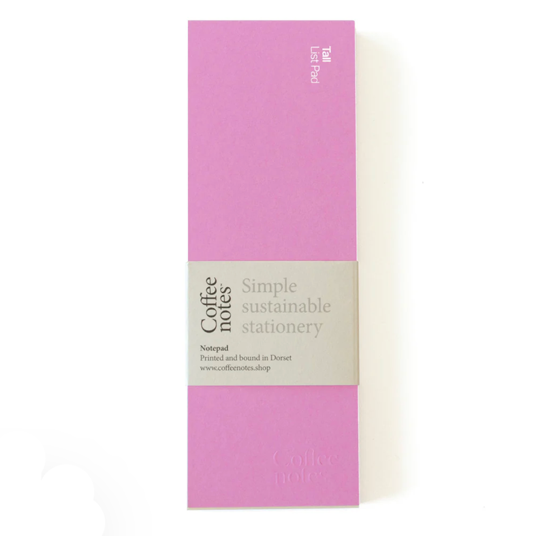 Lilac List Pad Made Sustainably In The UK From Recycled Coffee Cup Paper