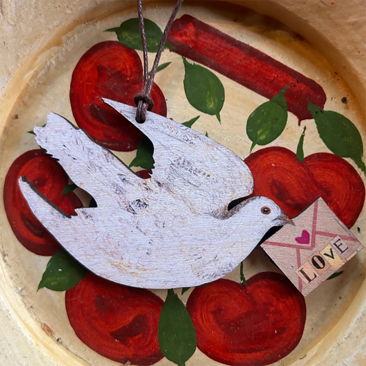 Love Dove Birch Plywood Decoration 