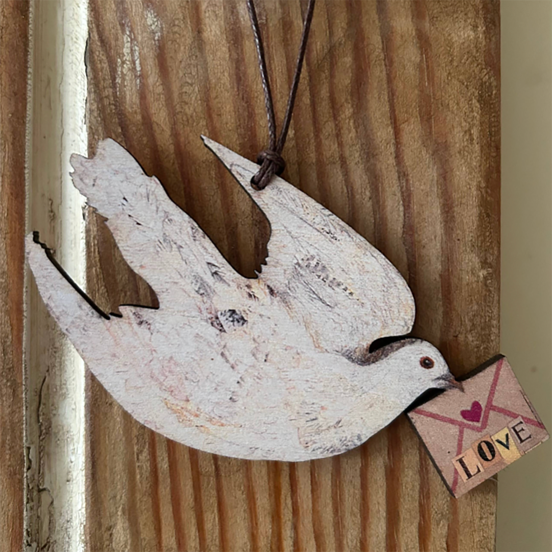 Love Dove Birch Plywood Decoration 