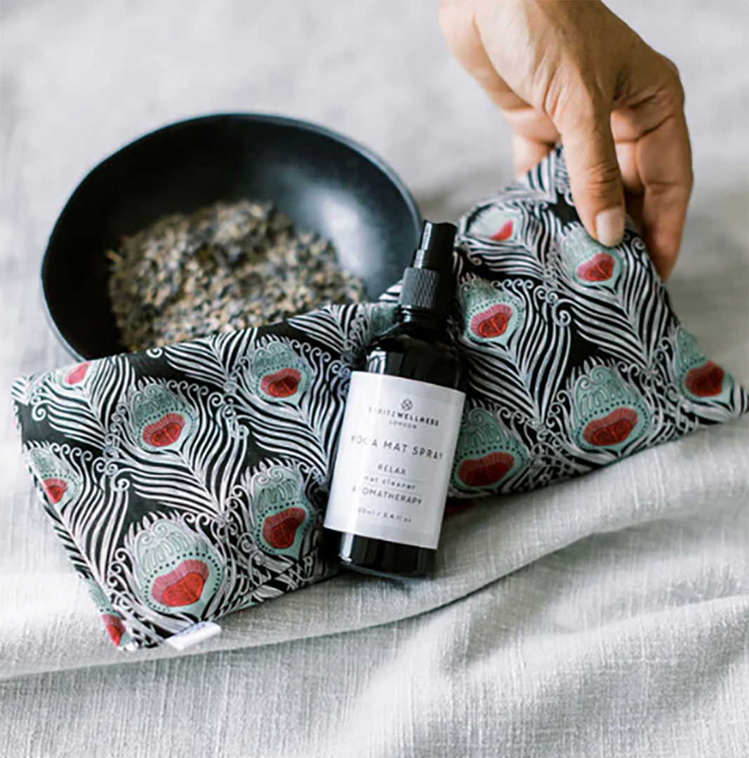 Aromatherapy Liberty Print Casesar Black Eye Pillow for Yoga and Relaxation