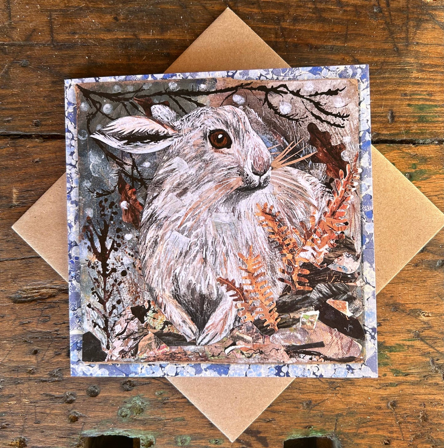 Winter Hare Recycled Greeting Card