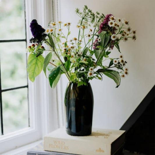 Curve Olive Recycled Glass Vase