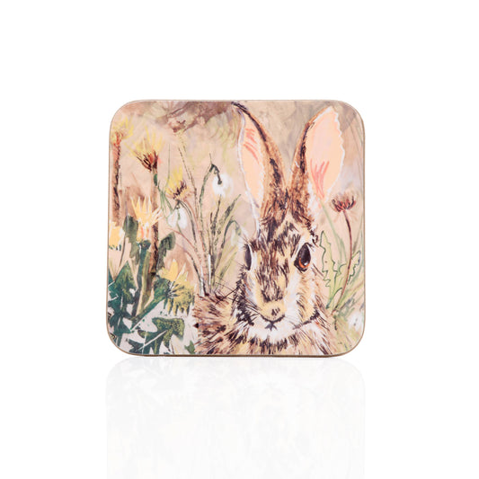 Dandelions and snowdrops  high gloss coaster