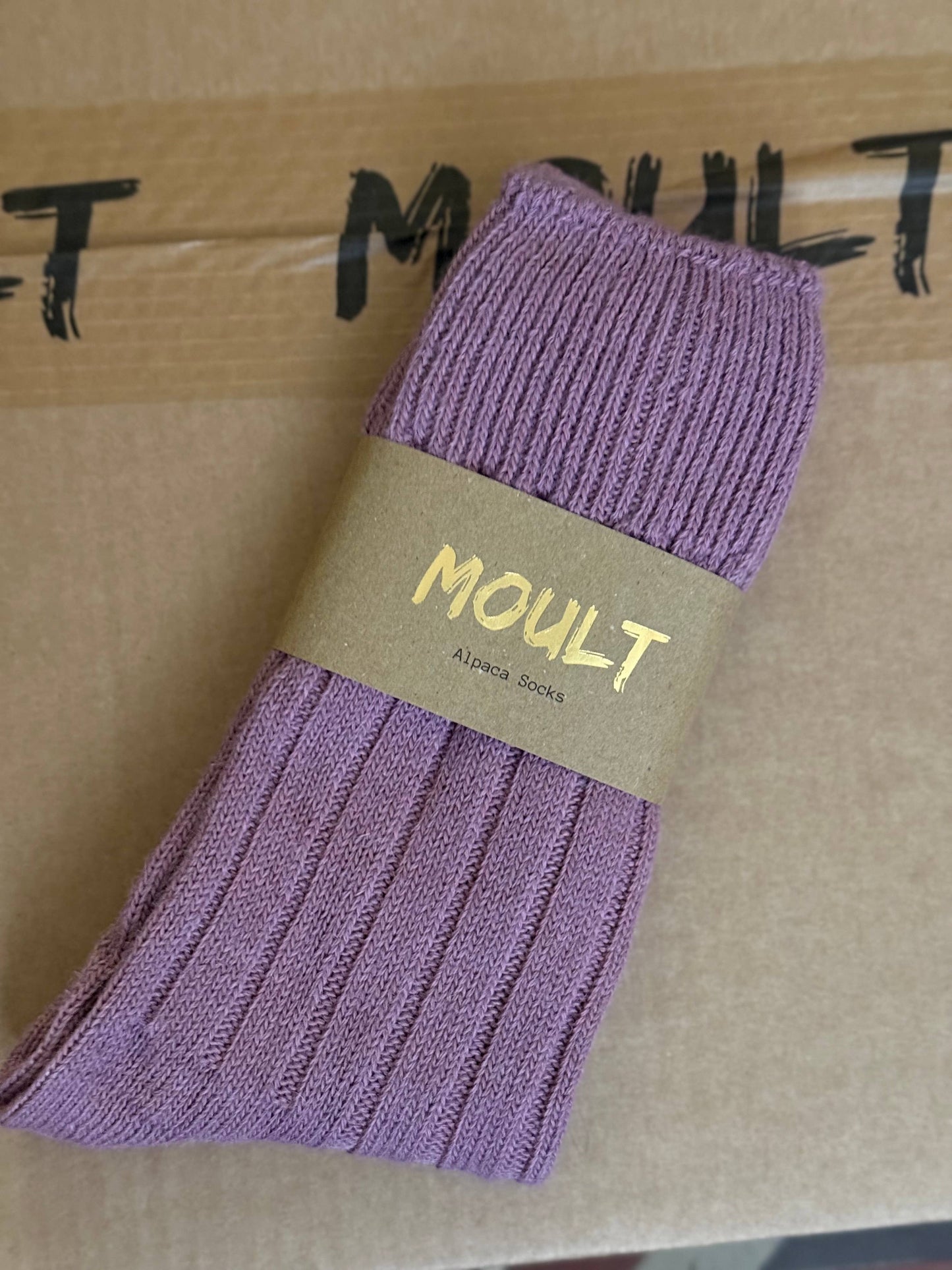 Sustainable UK-Made Alpaca Socks – Warm, Cosy & Ethical Footwear Lilac