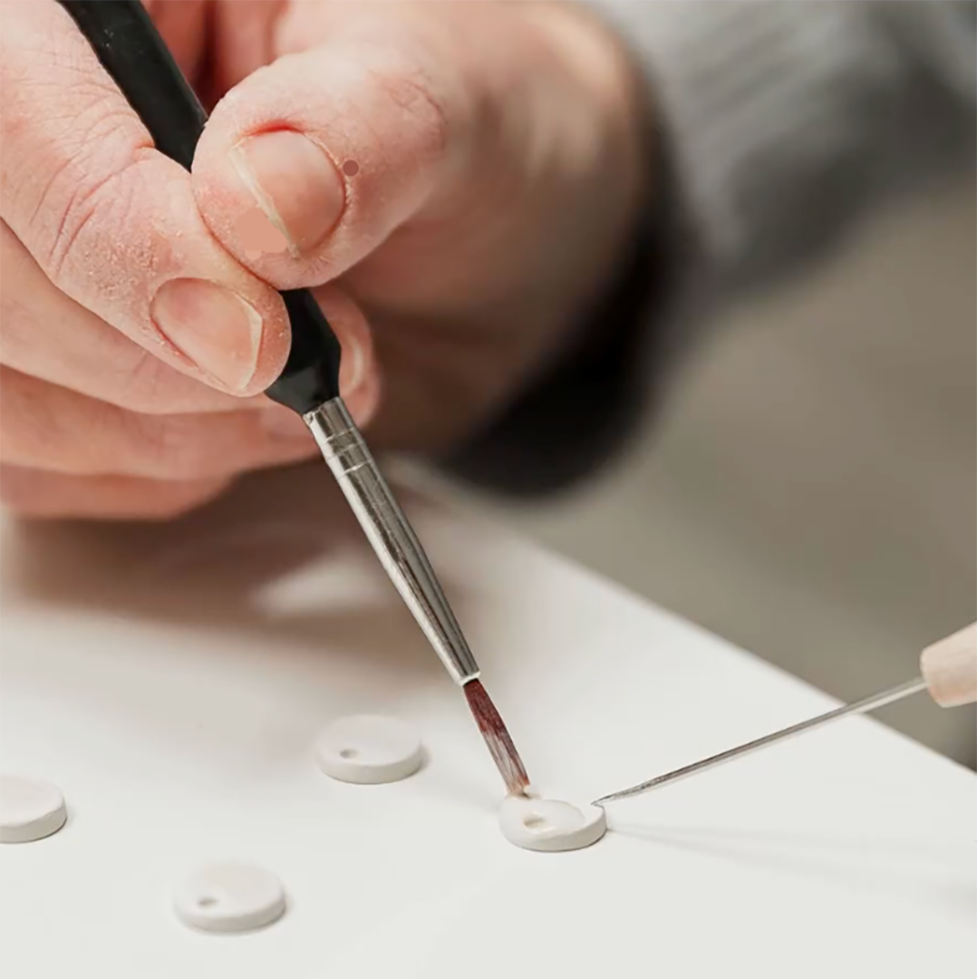 Midnight Mosaic Porcelain Earrings Hand Made in the UK