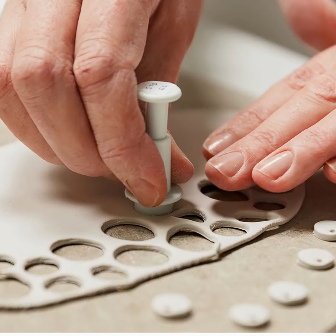 Kintsiguri Porcelain and Gold Earrings Hand made in the UK
