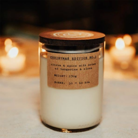 Large Christmas Candle - Air Glass