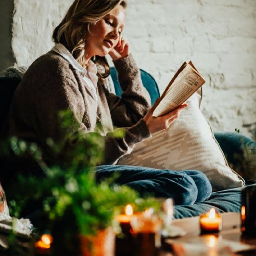 Large Autumn Candle - Fire Glass