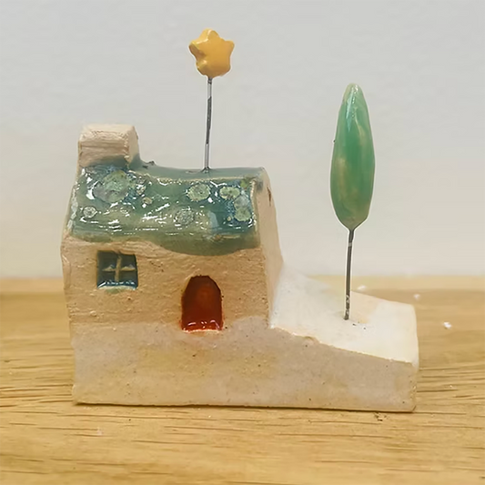 Tiny Ceramic Christmas House by Leamne